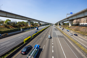 Linkou freeway in the New Taipei city