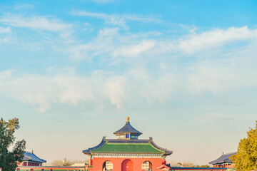 Hall of Prayer for Good Harvest.
The ancient buildings in Beijing's Temple of Heaven Park