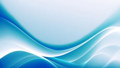 Soft blue and white background with wavy forms. Generative AI.