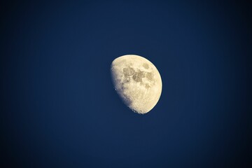 View of the Moon in the sky