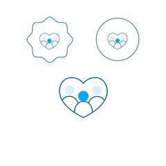 Family-Owned Business Icon. Vector editable strokes and color.