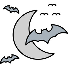 Flying bat Trendy Color Vector Icon which can easily modify or edit

