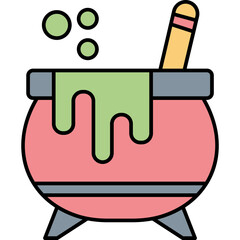 Cauldron Trendy Color Vector Icon which can easily  edit

