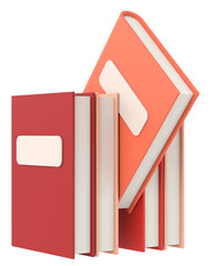 3D book. Notebook. 3D illustration.