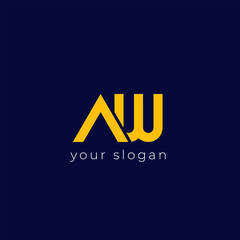 AW logo, monogram vector design