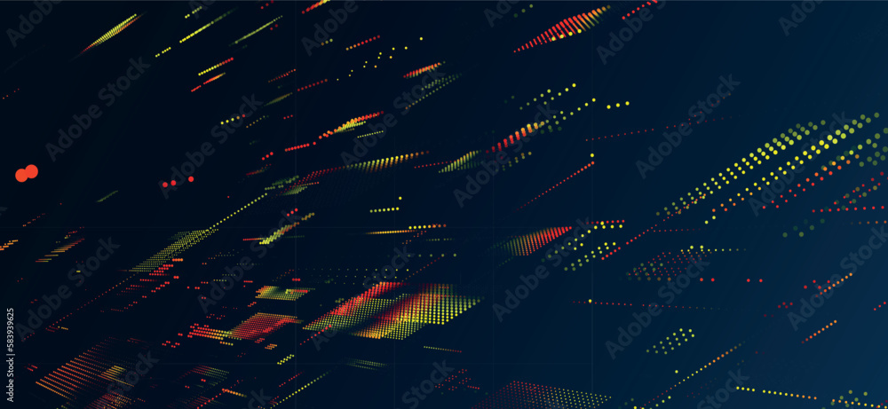 Poster abstract digital background. data flow information. concept of digital communication. big data visua
