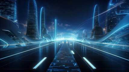 information super highway, internetn computer, futuristic