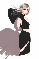 Obraz na płótnie Canvas fashion female illustration