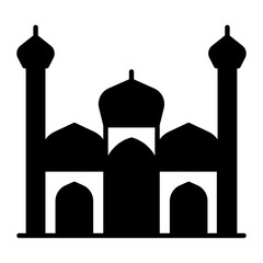 Mosque Glyph Icon