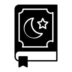 Islamic Book Glyph Icon