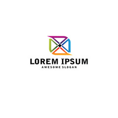 Fototapeta premium precision triangle logo design colorful illustration template