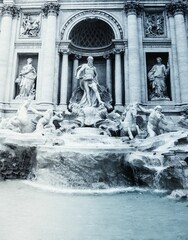 Iconic Trevi Fountain in Rome, Italy