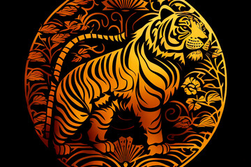 Tiger. Chinese New Year.
