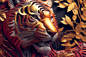 Tiger. Chinese New Year.
