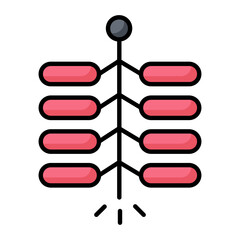 Fire Cracker Line Color Icon 