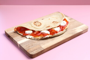 Italian cuisine , Piadina with Italian ham and cheese