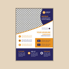 Modern Multipurpose Flyer Template - Fully Editable and Print Ready, A4 Size With Bleed.