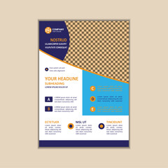 Modern Multipurpose Flyer Template - Fully Editable and Print Ready, A4 Size With Bleed.