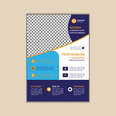 Modern Multipurpose Flyer Template - Fully Editable and Print Ready, A4 Size With Bleed.