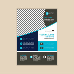 Modern Multipurpose Flyer Template - Fully Editable and Print Ready, A4 Size With Bleed.