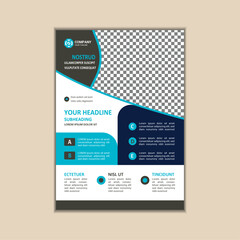 Modern Multipurpose Flyer Template - Fully Editable and Print Ready, A4 Size With Bleed.