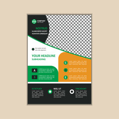 Modern Multipurpose Flyer Template - Fully Editable and Print Ready, A4 Size With Bleed.