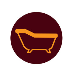 Bathtub icon vector flat style illustration