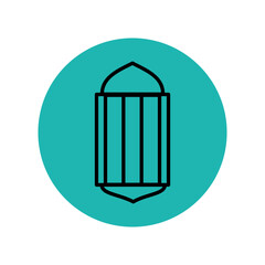Lantern ramadan kareem icon vector logo design template