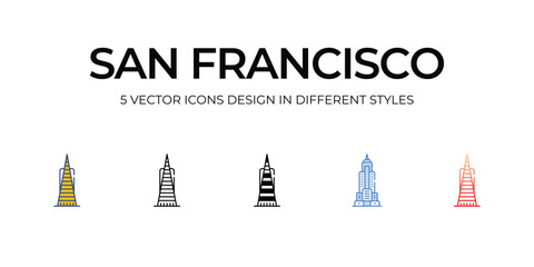 San Francisco icon. Suitable for Web Page, Mobile App, UI, UX and GUI design.