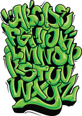 Handmade Urban Font, Graffiti Font, handwritten Typography vector