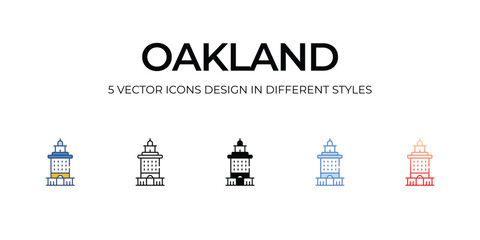 Oakland icon. Suitable for Web Page, Mobile App, UI, UX and GUI design.