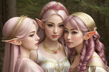 Obraz premium The three elves sisters