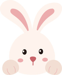 Cute rabbit head illustration