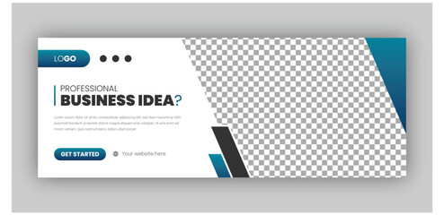 Digital marketing facebook cover web banner template