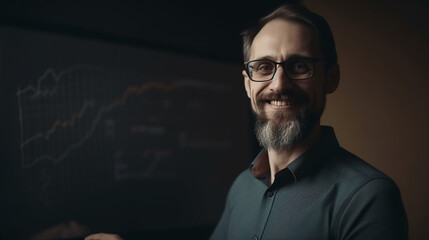 Obraz premium retrato de professor sorrindo 