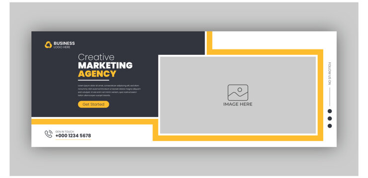 Digital marketing facebook cover web banner template