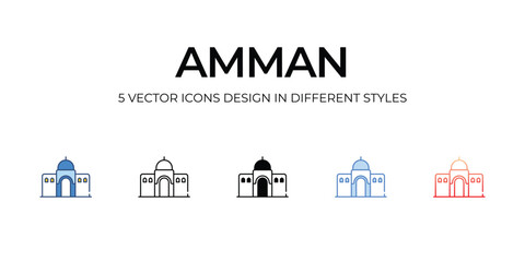Amman icon. Suitable for Web Page, Mobile App, UI, UX and GUI design.