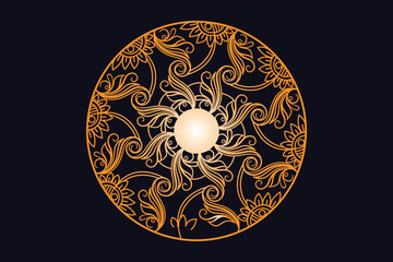 Luxury Golden Royal Mandala Design Vector for Background. Golden mandala design. Islamic background design