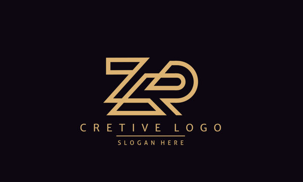 Logo Design Template. ZR Monogram Logo, Creative And Modern Logo Combined Letters Z and R. Flat Logo Design.