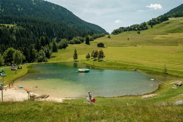 Mountainous landscape in Grisons, Switzerland