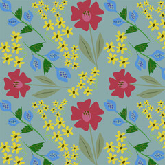 Seamless floral vector illustration pattern