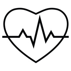 heart wave icon Health. Heart. Heart graph. Pressure. Love