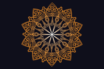 Luxury Golden Royal Mandala Design Vector for Background. Golden mandala design. Islamic background design
