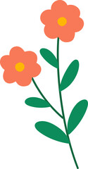 Cute spring flowers illustration