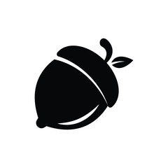 nut acorn icon vector