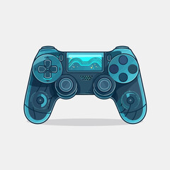Videogame controllers. Console gamepad vector isolated. Vivid splashes of colors.h  © Roman
