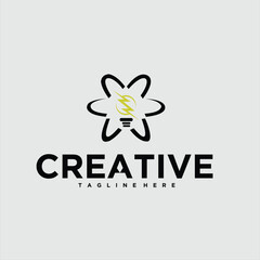 a neutron logo design with logo vector illustration