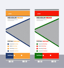 rollup stand layout banner template,18*36 rollup banner, corporate rollup banner design, truism standee banners