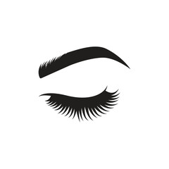 eyelashes logo icon design vector