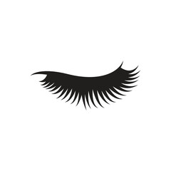 eyelashes logo icon design vector